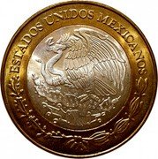 Mexico 100 Pesos State Of Veracruz-Llave 2003 Mo KM# 690 ESTADOS UNIDOS MEXICANOS coin obverse Mexico 100 Pesos State Of Veracruz-Llave 2003 Mo KM# 690 ESTADOS UNIDOS MEXICANOS coin obverse