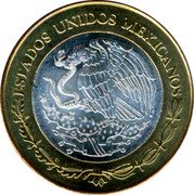 Mexico 100 Pesos State of Oaxaca 2004 Mo KM# 740 ESTADOS UNIDOS MEXICANOS coin obverse Mexico 100 Pesos State of Oaxaca 2004 Mo KM# 740 ESTADOS UNIDOS MEXICANOS coin obverse