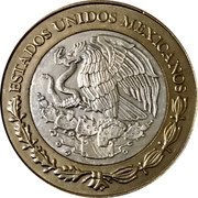 Mexico 100 Pesos State Of Queretaro de Arteaga 2004 Mo KM# 734 ESTADOS UNIDOS MEXICANOS coin obverse Mexico 100 Pesos State Of Queretaro de Arteaga 2004 Mo KM# 734 ESTADOS UNIDOS MEXICANOS coin obverse