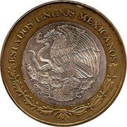 Mexico 100 Pesos State of Chihuahua 2005 Mo KM# 754 ESTADOS UNIDOS MEXICANOS coin obverse Mexico 100 Pesos State of Chihuahua 2005 Mo KM# 754 ESTADOS UNIDOS MEXICANOS coin obverse