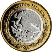 Mexico 100 Pesos 400th Anniversary of Don Quijote de la Mancha 2005 Mo Prooflike KM# 705 ESTADOS UNIDOS MEXICANOS coin obverse Mexico 100 Pesos 400th Anniversary of Don Quijote de la Mancha 2005 Mo Prooflike KM# 705 ESTADOS UNIDOS MEXICANOS coin obverse