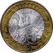 Mexico 100 Pesos Guerrero 2006 Mo KM# 791 GUERRERO $100 MO 2006 coin reverse Mexico 100 Pesos Guerrero 2006 Mo KM# 791 GUERRERO $100 MO 2006 coin reverse