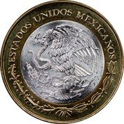 Mexico 100 Pesos Yucatan 2007 Mo KM# 860 ESTADOS UNIDOS MEXICANOS coin obverse Mexico 100 Pesos Yucatan 2007 Mo KM# 860 ESTADOS UNIDOS MEXICANOS coin obverse