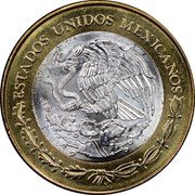 Mexico 100 Pesos Tabasco 2007 Mo KM# 856 ESTADOS UNIDOS MEXICANOS coin obverse Mexico 100 Pesos Tabasco 2007 Mo KM# 856 ESTADOS UNIDOS MEXICANOS coin obverse