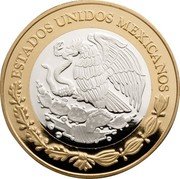 Mexico 100 Pesos Provisional Realist Coin 2012 Mo Prooflike KM# 965 ESTADOS UNIDOS MEXICANOS coin obverse Mexico 100 Pesos Provisional Realist Coin 2012 Mo Prooflike KM# 965 ESTADOS UNIDOS MEXICANOS coin obverse