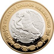 Mexico 100 Pesos Counterstamped Coin of 8 Reale 2012 Mo Prooflike KM# 963 ESTADOS UNIDOS MEXICANOS coin obverse Mexico 100 Pesos Counterstamped Coin of 8 Reale 2012 Mo Prooflike KM# 963 ESTADOS UNIDOS MEXICANOS coin obverse