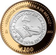 Mexico 100 Pesos Gold Republican Coin 2012 Mo Prooflike KM# 967 HERENCIA NUMISMATICA DE MEXICO MO 2012 $100 coin reverse Mexico 100 Pesos Gold Republican Coin 2012 Mo Prooflike KM# 967 HERENCIA NUMISMATICA DE MEXICO MO 2012 $100 coin reverse