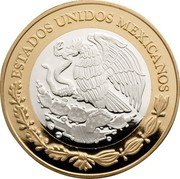 Mexico 100 Pesos First Empire Coin 2013 Mo Prooflike KM# 976 ESTADOS UNIDOS MEXICANOS coin obverse Mexico 100 Pesos First Empire Coin 2013 Mo Prooflike KM# 976 ESTADOS UNIDOS MEXICANOS coin obverse