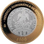 Mexico 100 Pesos Insurgent coin of the Supreme National Congress of America 2013 Mo Prooflike KM# 975 HERENCIA NUMISMATICA DE MEXICO MO 2013 $100 coin reverse Mexico 100 Pesos Insurgent coin of the Supreme National Congress of America 2013 Mo Prooflike KM# 975 HERENCIA NUMISMATICA DE MEXICO MO 2013 $100 coin reverse