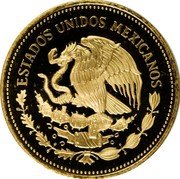 Mexico 100 Pesos Pattern. Mariposa Monarca 1987 Mo Proof KM# Pn239 ESTADOS UNIDOS MEXICANOS coin obverse