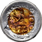 Mexico 100 Pesos (Pattern. Venustiano Carranza) $100 MO 1989 coin reverse Mexico 100 Pesos (Pattern. Venustiano Carranza) $100 MO 1989 coin reverse