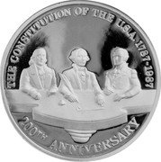 Mexico 12 Onzas (200th Anniversary of U.S.A. Constitution) X# MB42 THE CONSTITUTION OF THE U.S.A. 1787-1987 200TH ANNIVERSARY coin reverse Mexico 12 Onzas (200th Anniversary of U.S.A. Constitution) X# MB42 THE CONSTITUTION OF THE U.S.A. 1787-1987 200TH ANNIVERSARY coin reverse