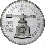 Mexico 12 Onzas 200th Anniversary US Constitution 1987 Mo X# MB39 12 ONZAS PLATA PURA MO 1987 LEY 999 CASA DE MONEDA DE MEXICO coin obverse Mexico 12 Onzas 200th Anniversary US Constitution 1987 Mo X# MB39 12 ONZAS PLATA PURA MO 1987 LEY 999 CASA DE MONEDA DE MEXICO coin obverse