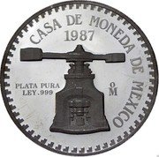 Mexico 12 Onzas (5th Birthday of North American born Panda - Tohui) X# MB24 PLATA PURA LEY 999 MO 1987 CASA DE MONEDA DE MEXICO coin obverse Mexico 12 Onzas (5th Birthday of North American born Panda - Tohui) X# MB24 PLATA PURA LEY 999 MO 1987 CASA DE MONEDA DE MEXICO coin obverse