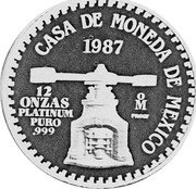 Mexico 12 Onzas (5th Birthday of North American born Panda - Tohui) X# MB32 CASA DE MONEDA DE MEXICO 12 ONZAS PLATINUM PURO .999 OM PROOF coin obverse Mexico 12 Onzas (5th Birthday of North American born Panda - Tohui) X# MB32 CASA DE MONEDA DE MEXICO 12 ONZAS PLATINUM PURO .999 OM PROOF coin obverse