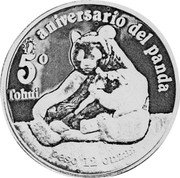 Mexico 12 Onzas (5th Birthday of North American born Panda - Tohui) X# MB32 5° ANIVERSARIO DEL PANDA TOHUI PESO 12 ONZAS coin reverse Mexico 12 Onzas (5th Birthday of North American born Panda - Tohui) X# MB32 5° ANIVERSARIO DEL PANDA TOHUI PESO 12 ONZAS coin reverse