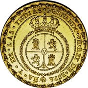 Mexico 14 Escudos (Fernando VII Proclamation Coinage) FERNANDO VII REY DE ESPA ÑA Y DE LAS YNDIAS coin obverse