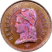 Mexico 2 Centavos (80th Independence Anniversary Pattern) X# NC12 REPUBLICA MEXICANA coin obverse Mexico 2 Centavos (80th Independence Anniversary Pattern) X# NC12 REPUBLICA MEXICANA coin obverse