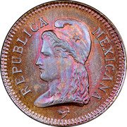 Mexico 2 Centavos 80th Independence Anniversary Pattern 1890 X# NC16 REPUBLICA MEXICANA coin obverse Mexico 2 Centavos 80th Independence Anniversary Pattern 1890 X# NC16 REPUBLICA MEXICANA coin obverse