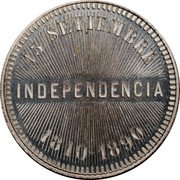 Mexico 2 Centavos (Mexican Independence Pattern) X# NC21a 15 SETIEMBRE INDEPENDENCIA 1810-1890 coin reverse Mexico 2 Centavos (Mexican Independence Pattern) X# NC21a 15 SETIEMBRE INDEPENDENCIA 1810-1890 coin reverse