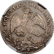 Mexico 2 Escudos Pattern 1863  REPUBLICA MEXICANA coin obverse Mexico 2 Escudos Pattern 1863  REPUBLICA MEXICANA coin obverse