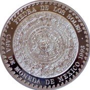 Mexico 2 Onzas Piedra de los Soles 1993 Mo PIEDRA DE LOS SOLES MEXICO TENOCHTITLAN 1478 coin reverse Mexico 2 Onzas Piedra de los Soles 1993 Mo PIEDRA DE LOS SOLES MEXICO TENOCHTITLAN 1478 coin reverse