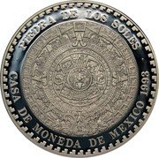 Mexico 2 Onzas Piedra de los Soles. Ten Coins 1993 Mo PIEDRA DE LOS SOLES CASA DE LA MONEDA DE MEXICO 1993 coin obverse Mexico 2 Onzas Piedra de los Soles. Ten Coins 1993 Mo PIEDRA DE LOS SOLES CASA DE LA MONEDA DE MEXICO 1993 coin obverse