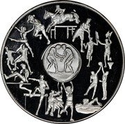 Mexico 2 Onzas Seoul Summer Games 1988 Mo Proof X# MB51 coin reverse Mexico 2 Onzas Seoul Summer Games 1988 Mo Proof X# MB51 coin reverse