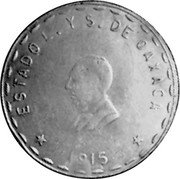 Mexico 2 Pesos Provisional Government Coinage 1915 KM# A747 ESTADO L. Y S. DE OAXACA 1915 coin obverse Mexico 2 Pesos Provisional Government Coinage 1915 KM# A747 ESTADO L. Y S. DE OAXACA 1915 coin obverse