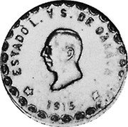 Mexico 2 Pesos Provisional Government Coinage 1915 KM# 749 ESTADO L. Y S. DE OAXACA 1915 coin obverse Mexico 2 Pesos Provisional Government Coinage 1915 KM# 749 ESTADO L. Y S. DE OAXACA 1915 coin obverse