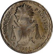 Mexico 2 Pesos Provisional Government Coinage 1915 KM# 746 2 PESOS MONEDA PROVISIONAL coin reverse Mexico 2 Pesos Provisional Government Coinage 1915 KM# 746 2 PESOS MONEDA PROVISIONAL coin reverse