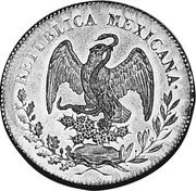 Mexico 2 Reales Radiant Cap Pattern 1832Do RL KM# Pn31 REPUBLICA MEXICANA coin obverse Mexico 2 Reales Radiant Cap Pattern 1832Do RL KM# Pn31 REPUBLICA MEXICANA coin obverse