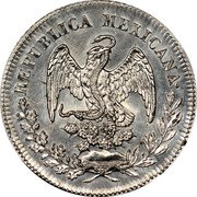 Mexico 2 Reales Radiant Cap Pattern 1832Do RL KM# PnA31 REPUBLICA MEXICANA coin obverse Mexico 2 Reales Radiant Cap Pattern 1832Do RL KM# PnA31 REPUBLICA MEXICANA coin obverse