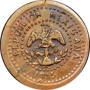 Mexico 20 Centavos Tetela del Oro y Ocampo 1915 KM# 764 REPUBLICA MEXICANA 1915 coin obverse Mexico 20 Centavos Tetela del Oro y Ocampo 1915 KM# 764 REPUBLICA MEXICANA 1915 coin obverse