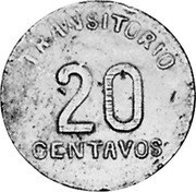 Mexico 20 Centavos Chiconcuatla 1915 KM# 758 TRANSITORIO 20 CENTAVOS coin reverse Mexico 20 Centavos Chiconcuatla 1915 KM# 758 TRANSITORIO 20 CENTAVOS coin reverse