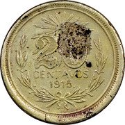 Mexico 20 Centavos (Mexico-Revolutionary Aguascalientes) KM# P6 20 CENTAVOS 1915 coin reverse Mexico 20 Centavos (Mexico-Revolutionary Aguascalientes) KM# P6 20 CENTAVOS 1915 coin reverse