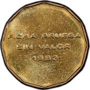 Mexico 20 Centavos (Planchet Trial) FICHA PRUEBA SIN VALOR 1993 coin obverse