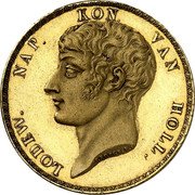 Netherlands 20 Gulden (Louis Napoleon Pattern) LODEW NAP KON VAN HOLL coin obverse Netherlands 20 Gulden (Louis Napoleon Pattern) LODEW NAP KON VAN HOLL coin obverse