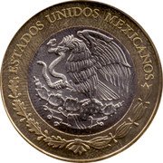 Mexico 20 Pesos Centenary of the Taking of Zacatecas ND (2014) KM# 979 ESTADOS UNIDOS MEXICANOS coin obverse