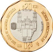 Mexico 20 Pesos (500 Years of Historical Memory of Mexico-Tenochtitlan) 500 AÑOS DE MEMORIA HISTÓRICA DE MEXICO-TENOCHTITLAN $ 20 1521 2021 MO coin reverse Mexico 20 Pesos (500 Years of Historical Memory of Mexico-Tenochtitlan) 500 AÑOS DE MEMORIA HISTÓRICA DE MEXICO-TENOCHTITLAN $ 20 1521 2021 MO coin reverse