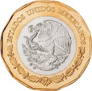 Mexico 20 Pesos Arrival in Mexico of the Mennonites in 1922 2022 M° ESTADOS UNIDOS MEXICANOS coin obverse Mexico 20 Pesos Arrival in Mexico of the Mennonites in 1922 2022 M° ESTADOS UNIDOS MEXICANOS coin obverse