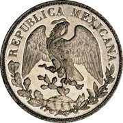 Mexico 20 Pesos Radiant Cap Pattern 1889 Mo AM KM# Pn155 REPUBLICA MEXICANA coin obverse Mexico 20 Pesos Radiant Cap Pattern 1889 Mo AM KM# Pn155 REPUBLICA MEXICANA coin obverse