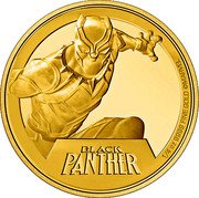 Niue 25 Dollars Black Panther 2023 Proof BLACK PANTHER 1/4 OZ 9999 FINE GOLD ©MARVEL coin reverse Niue 25 Dollars Black Panther 2023 Proof BLACK PANTHER 1/4 OZ 9999 FINE GOLD ©MARVEL coin reverse