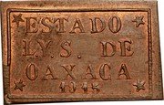 Mexico 3 Centavos Provisional Government Coinage. Oaxaca 1915 KM# 711 ESTADO L.Y.S. DE OAXACA 1915. coin obverse Mexico 3 Centavos Provisional Government Coinage. Oaxaca 1915 KM# 711 ESTADO L.Y.S. DE OAXACA 1915. coin obverse