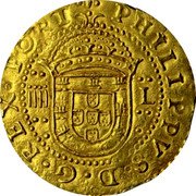 Portugal 4 Cruzados (Filipe II Dump Coinage) PHILIPPVS D G REX PORTVGAL IIII-L coin obverse Portugal 4 Cruzados (Filipe II Dump Coinage) PHILIPPVS D G REX PORTVGAL IIII-L coin obverse