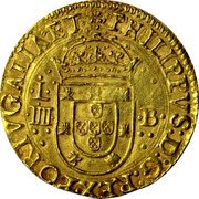 Portugal 4 Cruzados (Filipe II) PHILIPPVS D G REX PORTVGAL L B IIII coin obverse Portugal 4 Cruzados (Filipe II) PHILIPPVS D G REX PORTVGAL L B IIII coin obverse
