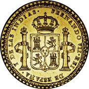 Mexico 4 Escudos (Fernando VII Proclamation Coinage) FERNANDO VII REI DE ESPAÑA Y DE LAS INDIAS coin obverse Mexico 4 Escudos (Fernando VII Proclamation Coinage) FERNANDO VII REI DE ESPAÑA Y DE LAS INDIAS coin obverse