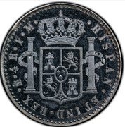 Mexico 4 Reales Medal Pattern. Carlos IV 1798 Mo HISPAN ET IND REX MO 4 R F M coin reverse