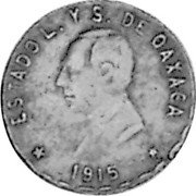 Mexico 5 Centavos Provisional Government Coinage 1915 KM# 720 ESTADO L. Y S. DE OAXACA 1915 coin obverse Mexico 5 Centavos Provisional Government Coinage 1915 KM# 720 ESTADO L. Y S. DE OAXACA 1915 coin obverse