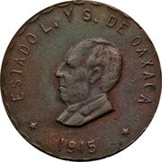 Mexico 5 Centavos Provisional Government Coinage. Oaxaca 1915 KM# 721 ESTADO L. Y S. DE OAXACA 1915 coin obverse Mexico 5 Centavos Provisional Government Coinage. Oaxaca 1915 KM# 721 ESTADO L. Y S. DE OAXACA 1915 coin obverse